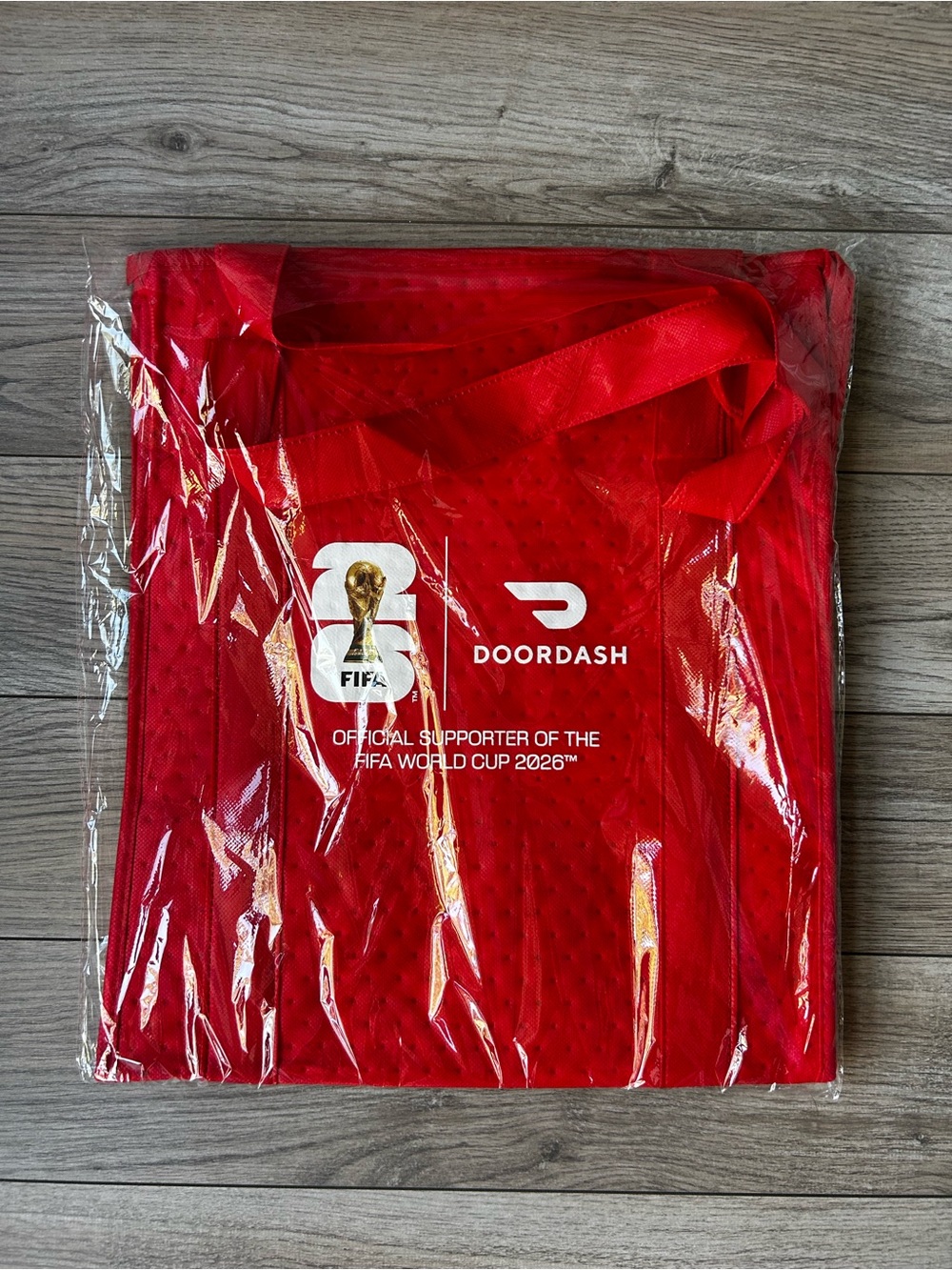 DoorDash Red FIFA World Cup 2026 Tote Bag